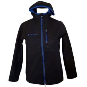 Free Country Jacket Coat Black Camo Zip Up Hooded Hoodie Kids YOUTH Size Large